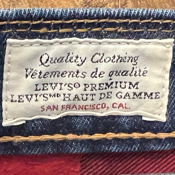 Levi's 511 Men's Plaid Slim Fit Denim Performance Jeans Plaid Lining 31W 32L - Picture 11 of 16